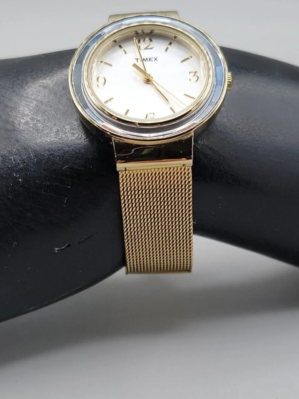Timex Ameritus T2P197 Gold-Tone Mesh Band Women’s Watch 31mm White Dial 7.5